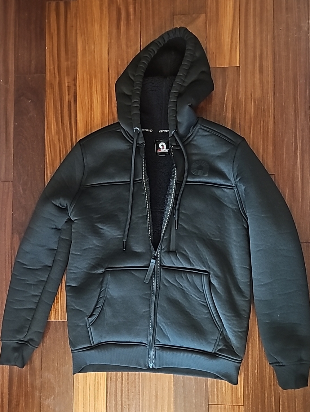 Akademiks Men's Black Zip-Up Hooded Sweater